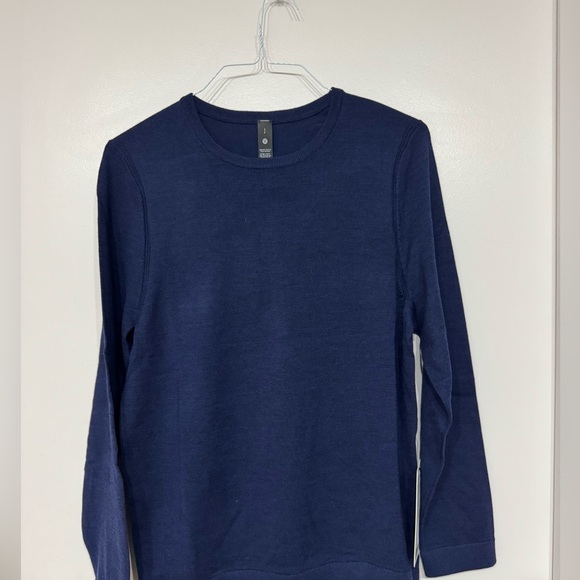 Lululemon Men Small New Venture Crewneck Sweater Navy Blue NWT - Picture 3 of 10